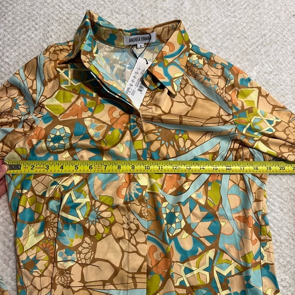 NWT Andrea lyamah Vana Shirt (Ilia-II) • $230 MSRP Colorful Blouse size Small - Picture 4 of 5
